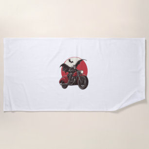 Halloween Moonlit Vampire Ride Beach Towel