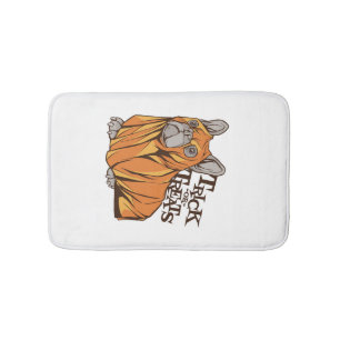 Halloween mops bath mat
