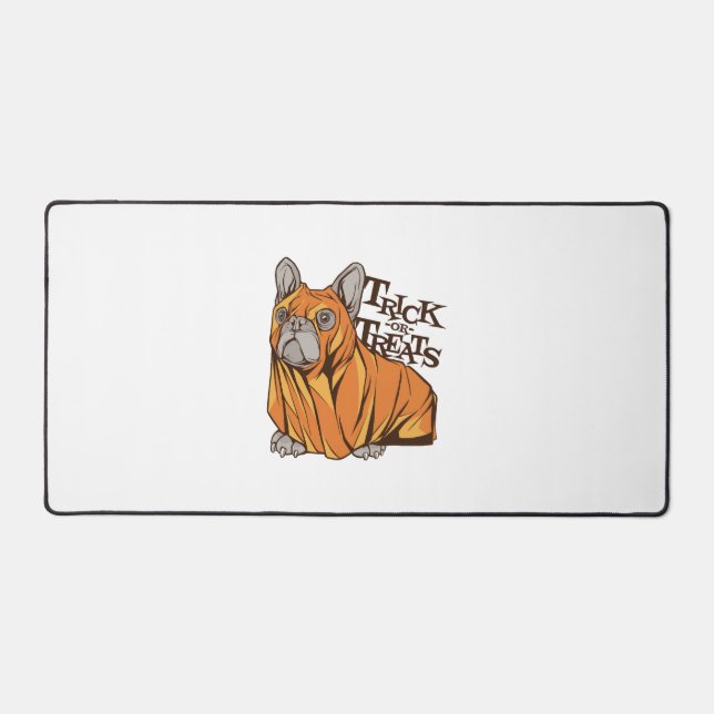 Halloween mops desk mat (Front)