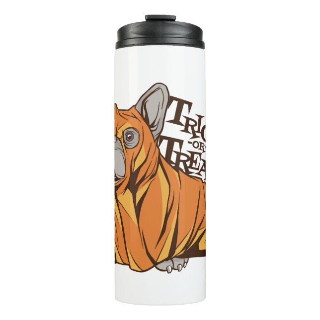 Halloween mops thermal tumbler (Front)