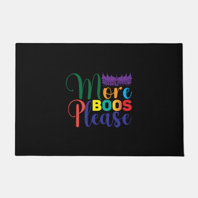 Halloween More Boos Please Birthday Doormat (Front)
