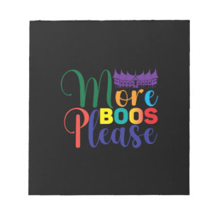 Halloween More Boos Please Birthday Notepad