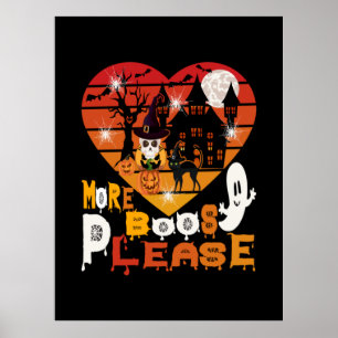 Halloween More Boos Please Poster