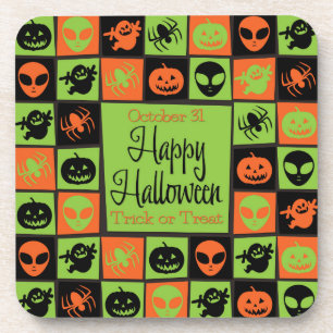 Halloween mosaic coaster