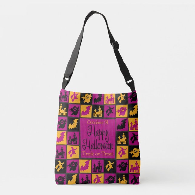 Halloween mosaic crossbody bag (Back)