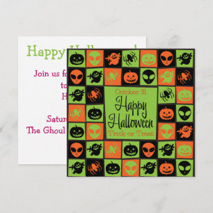 Halloween mosaic invitation