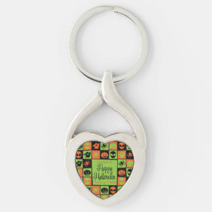 Halloween mosaic key ring