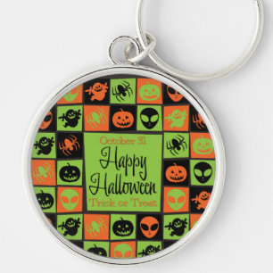 Halloween mosaic key ring