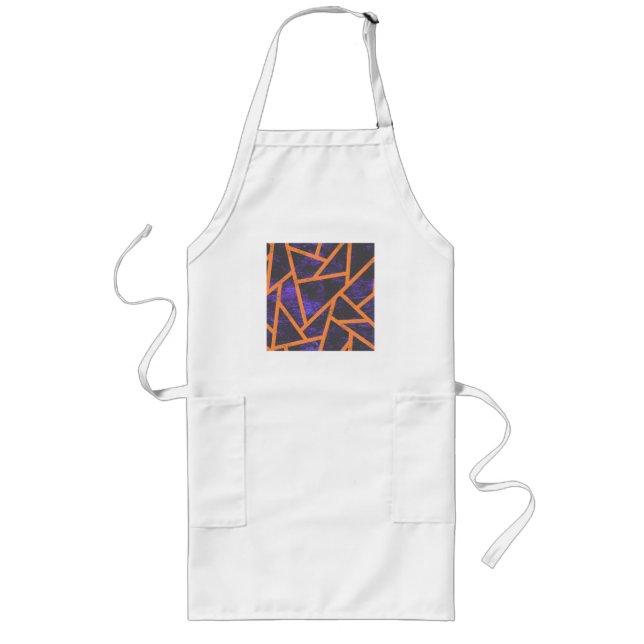 Halloween mosaic patttern long apron (Front)