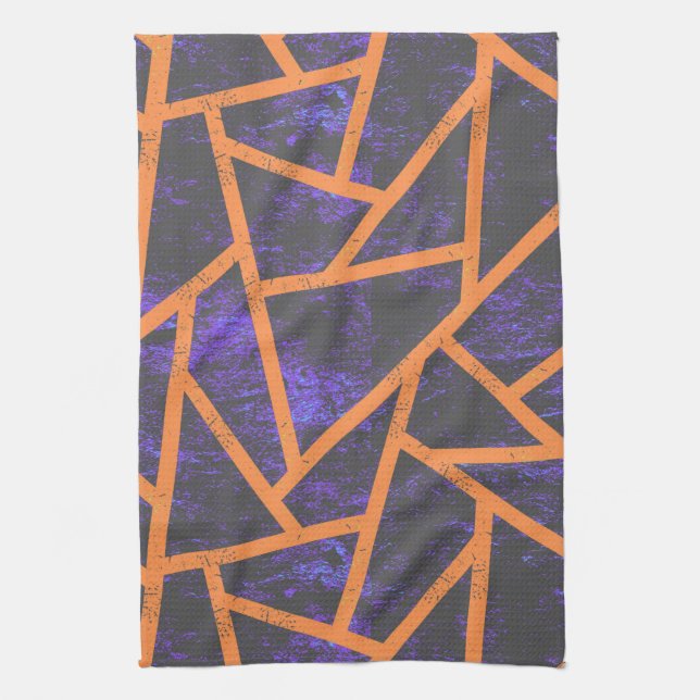 Halloween mosaic patttern tea towel (Vertical)