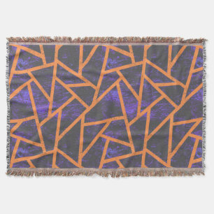 Halloween mosaic patttern throw blanket