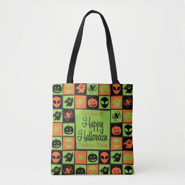 Halloween mosaic tote bag (Front)