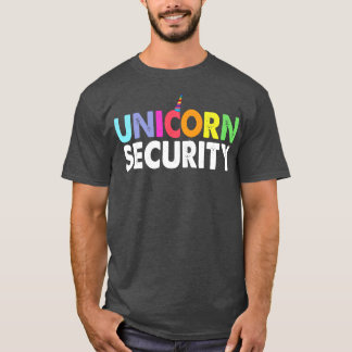 Halloween Mother Daughter Costume Unicorn Security T-Shirt