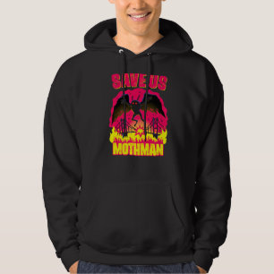 Halloween Mothman Save Us Folklore Creepy Cryptid Hoodie