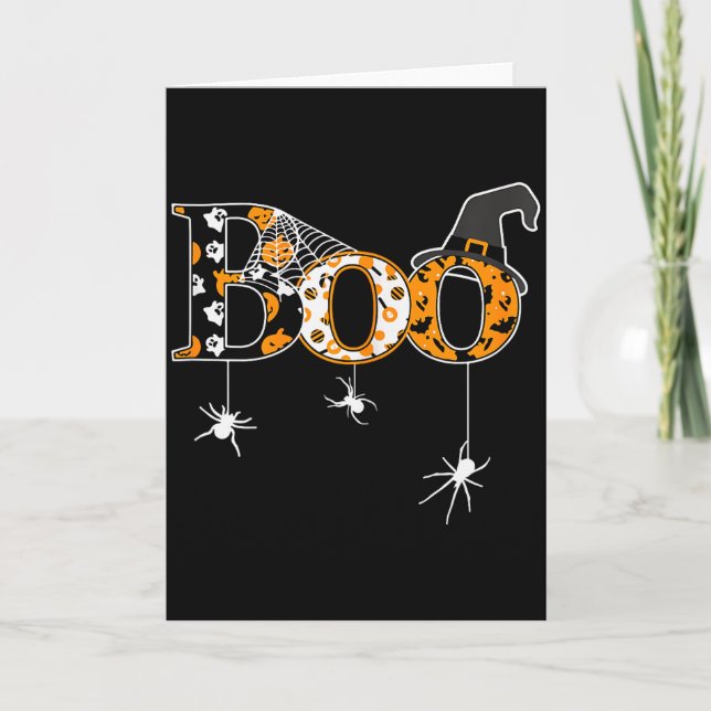 Halloween Motif - Boo  Card (Front)