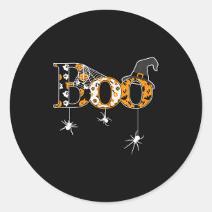 Halloween Motif - Boo Classic Round Sticker