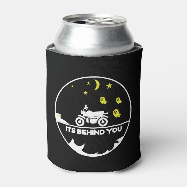 Halloween Motorbike Motorcycle Biker Gift Can Cooler (Can Front)