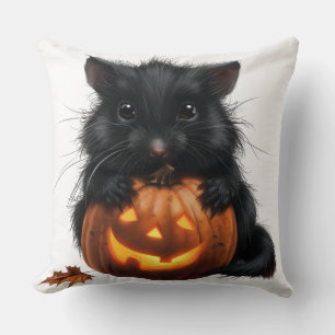 Halloween Mouse and Pumpkin For Kids Cushion