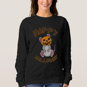 Halloween Mouse Mice Rat Pumpkin Horror Gift Idea Sweatshirt