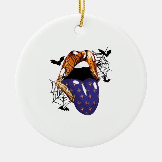 Halloween Mouth Ceramic Ornament (Front)