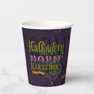 Halloween Movie Marathon In Progress Marquee  Paper Cups