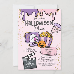 Halloween Movie Night Invitation