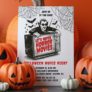 Halloween Movie Night Party Invitation