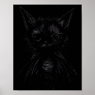 Halloween Mpy Black Kitten In Bat Costume  Poster