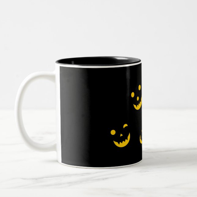 Halloween Mug - Glowing Faces in the dark (Left)