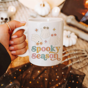 Halloween Mug Retro Cute Ghost Spooky Season Mug