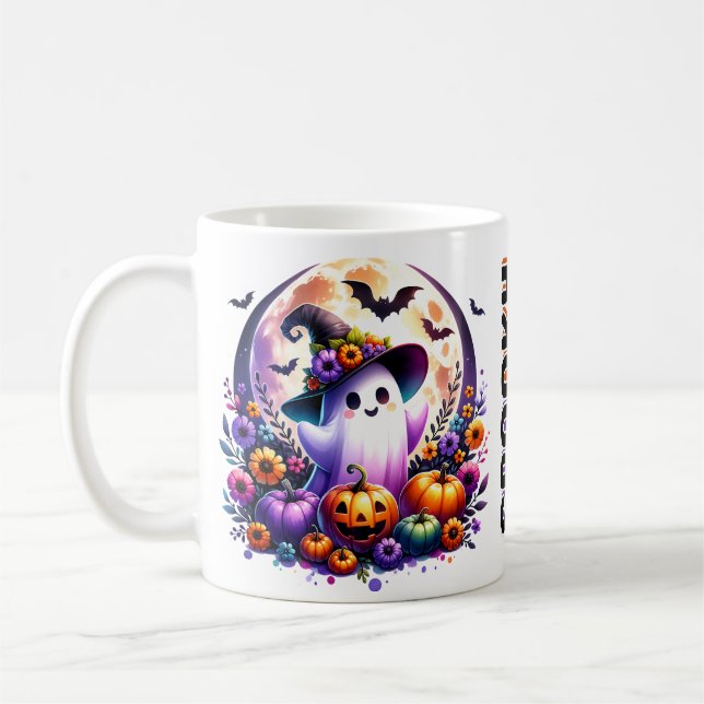 Halloween Mug with Cute Ghost (Left)