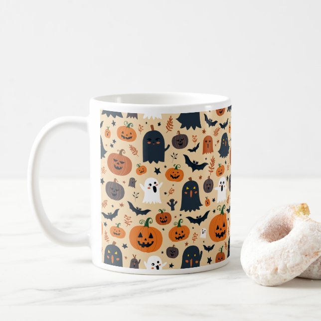 Halloween mugs (With Donut)