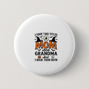 Halloween Mum Grandma Vintage Witch Shirt Design_1 6 Cm Round Badge