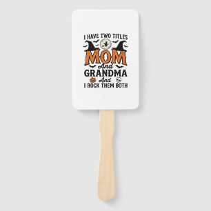 Halloween Mum Grandma Vintage Witch Shirt Design_1 Hand Fan