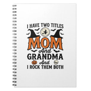 Halloween Mum Grandma Vintage Witch Shirt Design_1 Notebook