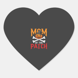 Halloween Mum of the Patch Pumpkin Witch Heart Sticker