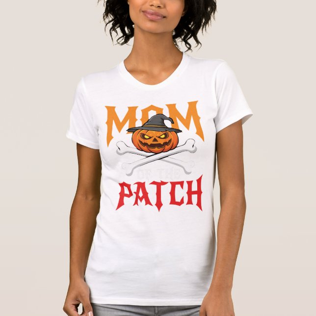 Halloween Mum of the Patch Pumpkin Witch T-Shirt (Front)