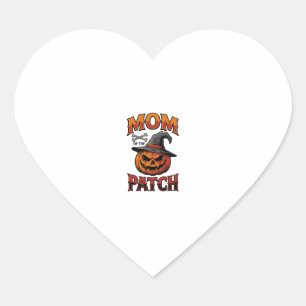 Halloween Mum Shirt Pumpkin Bones Vintage Art_1 Heart Sticker