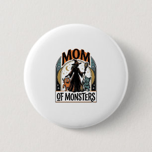 Halloween Mum Shirt Spooky Monster Family Design_1 6 Cm Round Badge