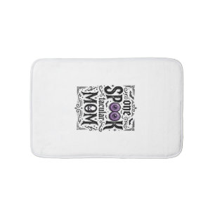Halloween Mum Spooky Vintage Engraving Shirt Desig Bath Mat