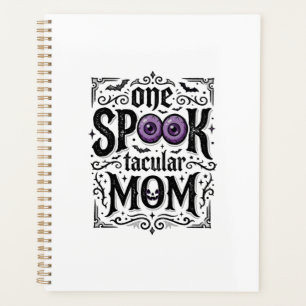 Halloween Mum Spooky Vintage Engraving Shirt Desig Planner