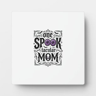 Halloween Mum Spooky Vintage Engraving Shirt Desig Plaque