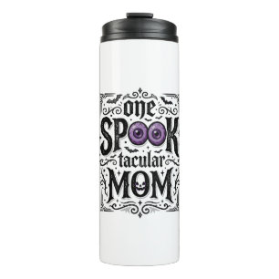 Halloween Mum Spooky Vintage Engraving Shirt Desig Thermal Tumbler
