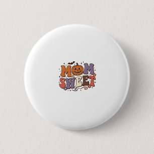 Halloween Mum Sweet Pumpkin Vintage Shirt Design_1 6 Cm Round Badge