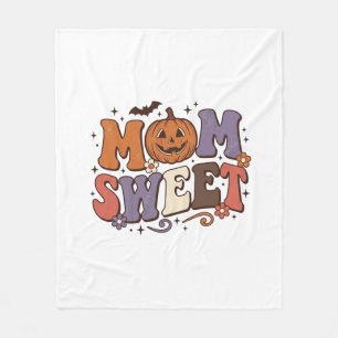 Halloween Mum Sweet Pumpkin Vintage Shirt Design_1 Fleece Blanket