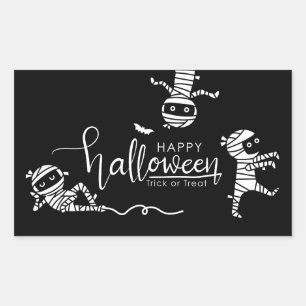 Halloween Mummies Rectangular Sticker