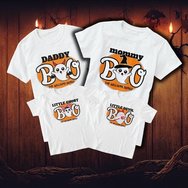 Halloween Mummy Boo Devil Family Matching T-Shirt (Creator Uploaded)