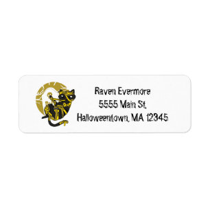 Halloween Mummy Cat Return Address Label