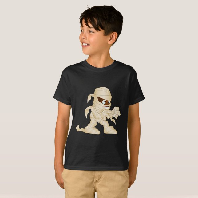 Halloween Mummy Creepy Character T-Shirt (Front Full)