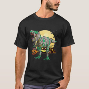 Halloween Mummy Dinosaur T Rex Pumpkin Kids Boys G T-Shirt